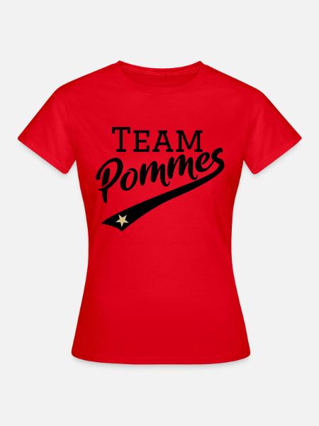 Équipe #Pommes | Gold Stern Edition | noir frites - T-shirt Femme - rouge