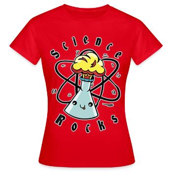 La science roche - T-shirt Femme - rouge - Devant - AI Model Female 172 dark (172cm)