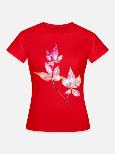 Herbstblätter - Frauen T-Shirt - Rot