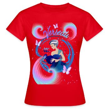 Aquarius Woman – Astrology Gift - Women's T-Shirt - red - Front - AI Model Female 172 dark (172cm)