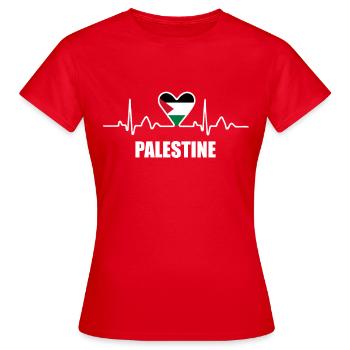 Palestine - T-shirt Femme - rouge - Devant - AI Model Female 172 dark (172cm)