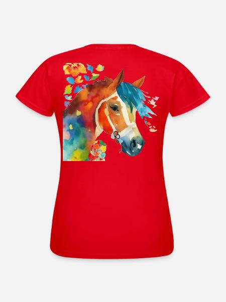 Pferdeglück - Frauen T-Shirt - Rot