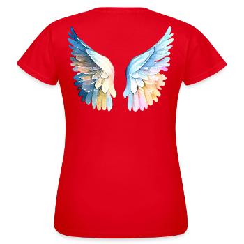 Ailes d'Ange Pastel Angelwings - T-shirt Femme - rouge - Dos - AI Model Female 172 dark (172cm)