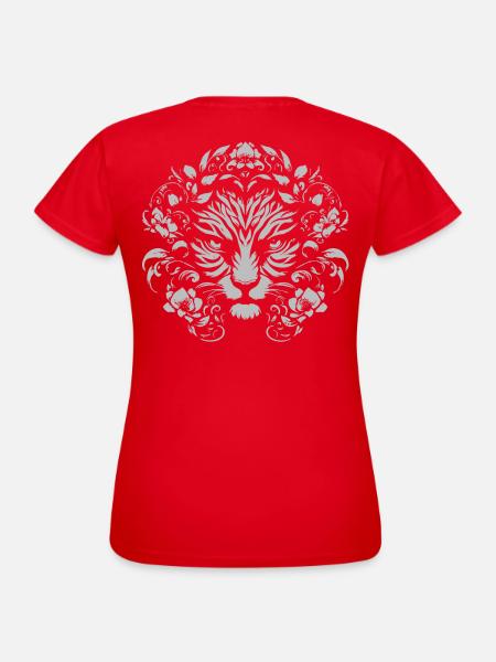 Baumgesicht Ornament - Frauen T-Shirt - Rot