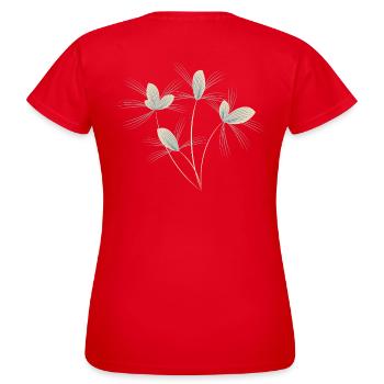 Bouquet de fleurs - T-shirt Femme - rouge - Dos - AI Model Female 172 dark (172cm)