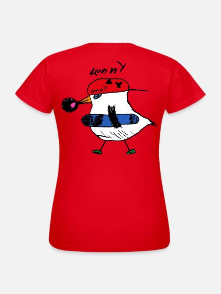 Lennys Skater-Huhn - Frauen T-Shirt - Rot