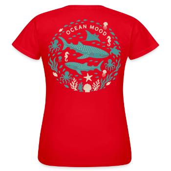 Ambiance océanique - T-shirt Femme - rouge - Dos - AI Model Female 172 dark (172cm)
