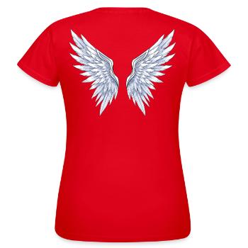 Anime Angels - T-shirt Femme - rouge - Dos - AI Model Female 172 dark (172cm)