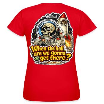 Astronaut - Frauen T-Shirt - Rot - Hinten - AI Model Female 172 dark (172cm)