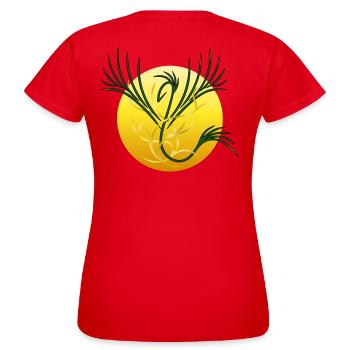 Solar Phoenix - The Rebirth of Light - Women's T-Shirt - red - Back - AI Model Female 172 dark (172cm)