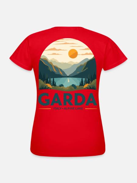 Garda Italy Alpine Lake - Frauen T-Shirt - Rot