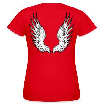 ailes d'ange - T-shirt Femme - rouge - Dos - AI Model Female 172 dark (172cm)