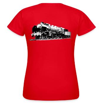 LOCOMOTIVE PACIFIC - Women's T-Shirt - red - Back - AI Model Female 172 dark (172cm)