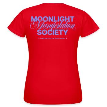 Moonlight Manifestation Society - Women's T-Shirt - red - Back - AI Model Female 172 dark (172cm)