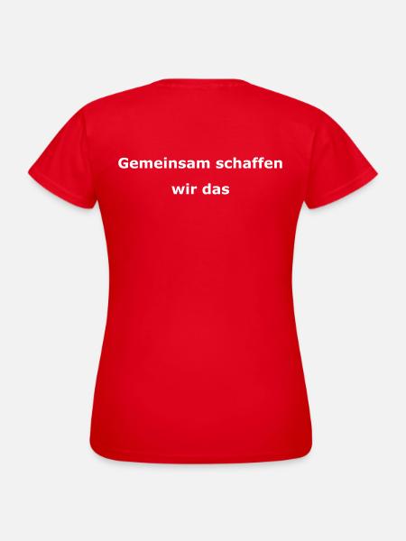 Gemeinsam schaffen wir das - Frauen T-Shirt - Rot