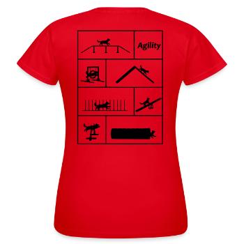 Agility - T-shirt Femme - rouge - Dos - AI Model Female 172 dark (172cm)