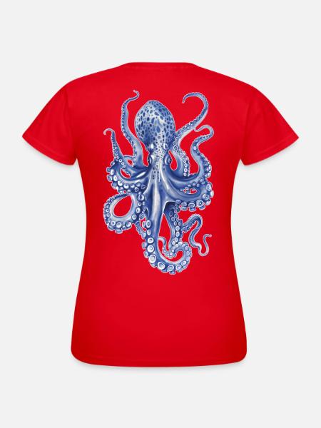 Oktopus - Frauen T-Shirt - Rot