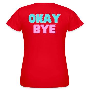 D’ACCORD AU REVU - T-shirt Femme - rouge - Dos - AI Model Female 172 dark (172cm)