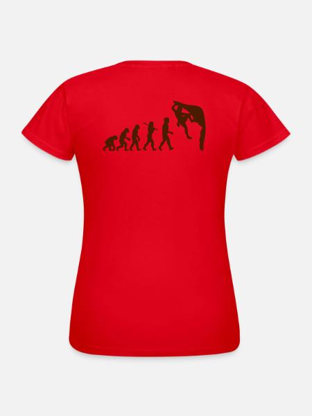Humanoide Evolution - Frauen T-Shirt - Rot