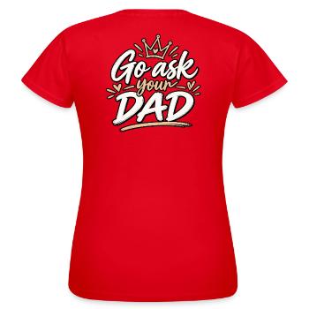 Mother -funny gift- - Women's T-Shirt - red - Back - AI Model Female 172 dark (172cm)