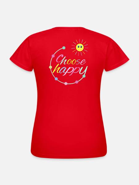 Choose Happy - Frauen T-Shirt - Rot