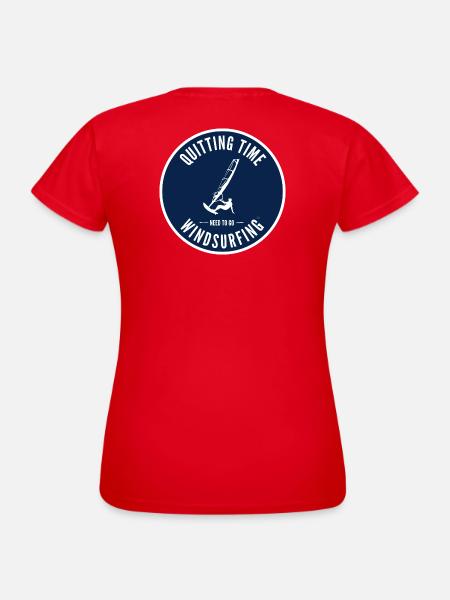Quitting Time Windsurfing Emblem - Frauen T-Shirt - Rot