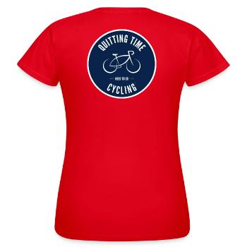 Heure d’arrêt - besoin d’aller Cycling Emblem - T-shirt Femme - rouge - Dos - AI Model Female 172 dark (172cm)