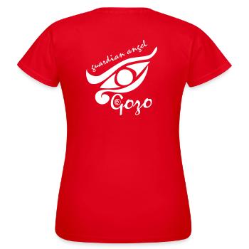Gozo Schutzengel - Frauen T-Shirt - Rot - Hinten - AI Model Female 172 dark (172cm)