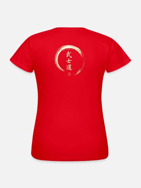 Bushido Enso Samurai-Zeichen - Frauen T-Shirt - Rot