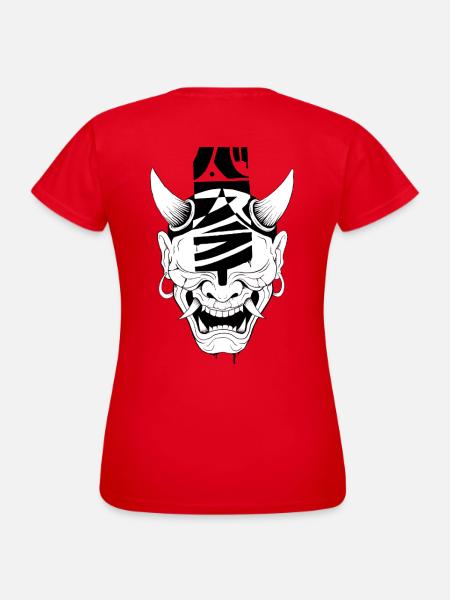 Dämonenmaske - Frauen T-Shirt - Rot