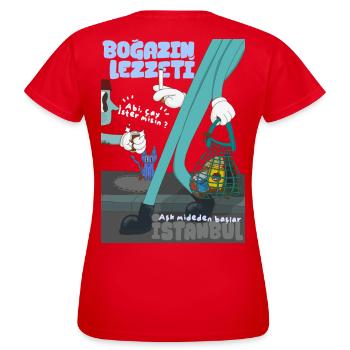 Istanbul Le gout de l'amour - T-shirt Femme - rouge - Dos - AI Model Female 172 dark (172cm)