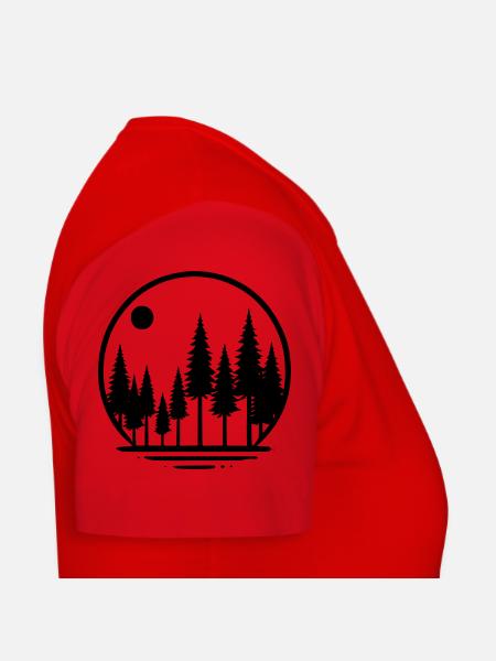 Sérénité de la forêt - T-shirt Femme - rouge - Droite