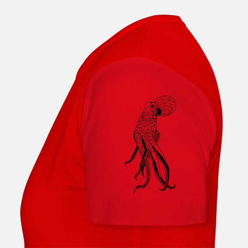 Dessin de mer de poulpe T-shirt Femme