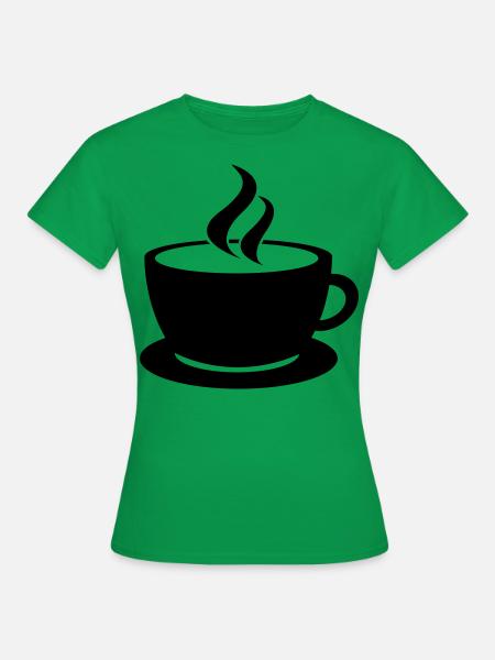 coffee cup tea cafe - Frauen T-Shirt - Kelly Green