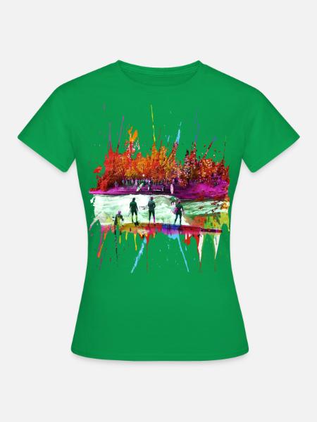 Eisbachwelle - München, so bunt wie noch nie zuvor - Frauen T-Shirt - Kelly Green