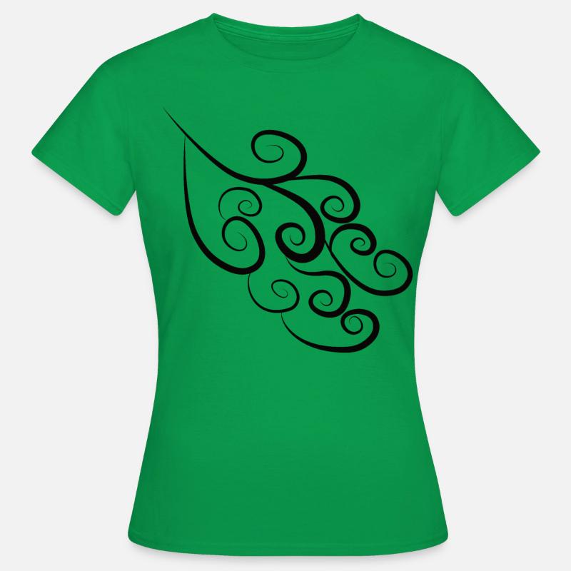 Pattern Spirals Black - Women's T-Shirt - kelly green