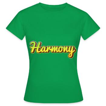 Harmonie - Frauen T-Shirt - Kelly Green - Vorne - AI Model Female 172 dark (172cm)