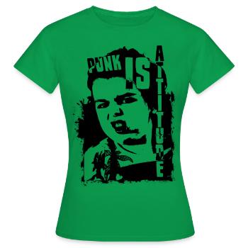 Punk is attitude - Women's T-Shirt - kelly green - Front - AI Model Female 172 dark (172cm)