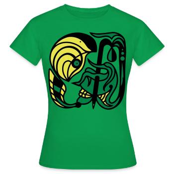 Ich bin kein Feind. Hand der Einigkeit & Harmonie - Frauen T-Shirt - Kelly Green - Vorne - AI Model Female 172 dark (172cm)