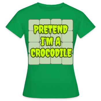 Faire semblant d’être un crocodile - Déguisement de crocodile - T-shirt Femme - vert - Devant - AI Model Female 172 dark (172cm)
