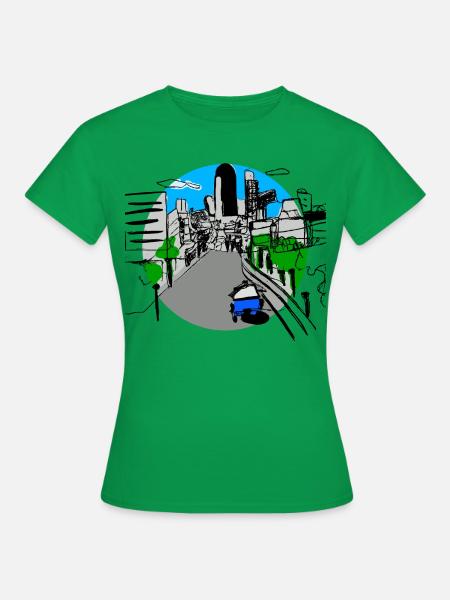 Metropole - Frauen T-Shirt - Kelly Green