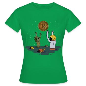 Bitcoins Trader Crypto Asset - Women's T-Shirt - kelly green - Front - AI Model Female 172 dark (172cm)