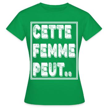 Diese Frau kann.. - Frauen T-Shirt - Kelly Green - Vorne - AI Model Female 172 dark (172cm)