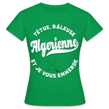 Algerian Stubborn Complainer - Women's T-Shirt - kelly green - Front - AI Model Female 172 dark (172cm)