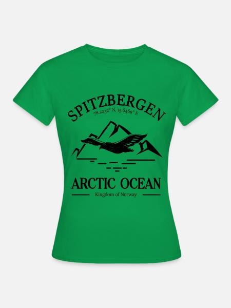 Majestätisches Polarabenteuer in der arktischen Natur von Spitzbergen - Frauen T-Shirt - Kelly Green