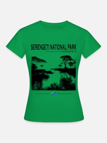 Serengeti Nationalpark Tansania Afrika Safari - Frauen T-Shirt - Kelly Green