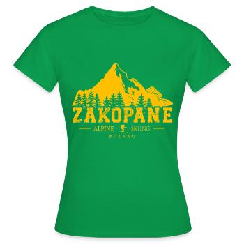 Zakopane Ski Resort Poland Souvenir - Frauen T-Shirt - Kelly Green - Vorne - AI Model Female 172 dark (172cm)