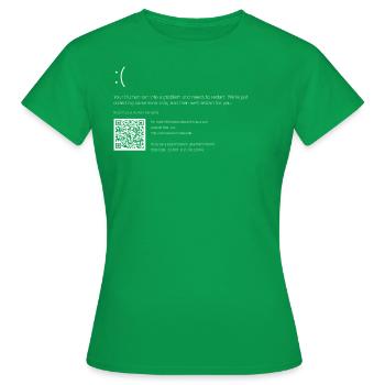 Écran bleu - humain - T-shirt Femme - vert - Devant - AI Model Female 172 dark (172cm)