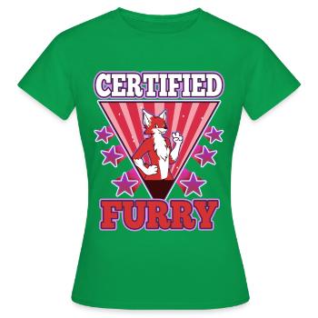 Fourrure certifiée - T-shirt Femme - vert - Devant - AI Model Female 172 dark (172cm)