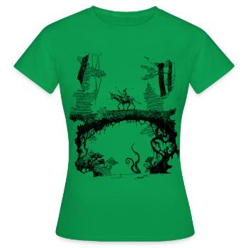 Magicien - T-shirt Femme - vert - Devant - AI Model Female 172 dark (172cm)